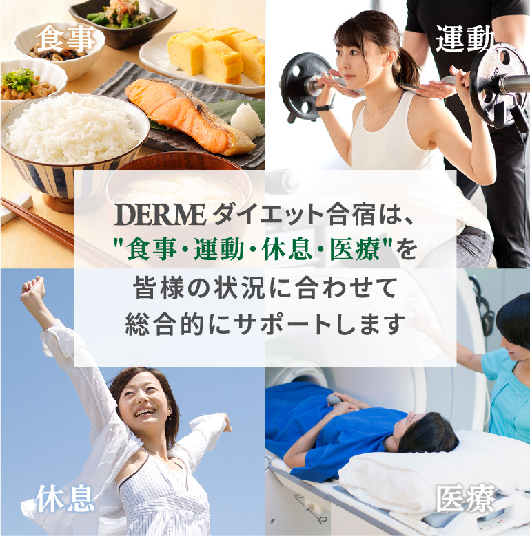 「DERME合宿は健康のパートナー」イメージ画像